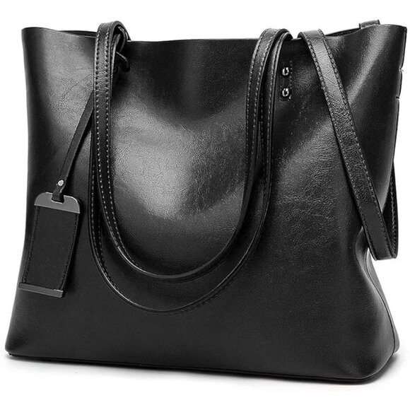 Women Top Handle Satchel Handbags Shoulder Bag , 1-black